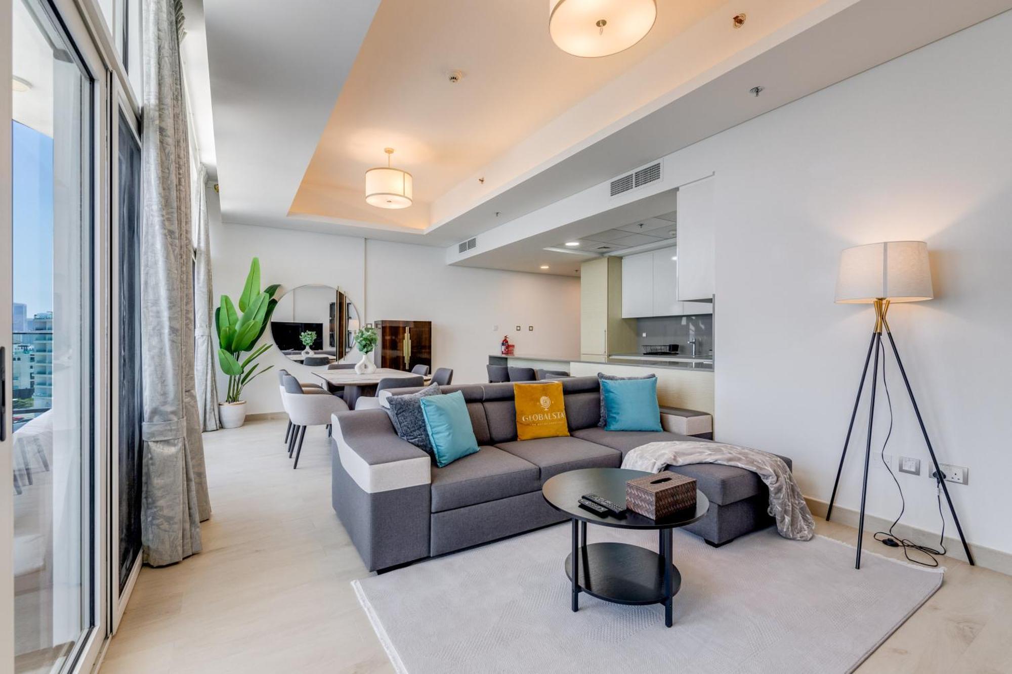 Luxury Azizi Mina Beachfront Apartments Dubai Exteriör bild