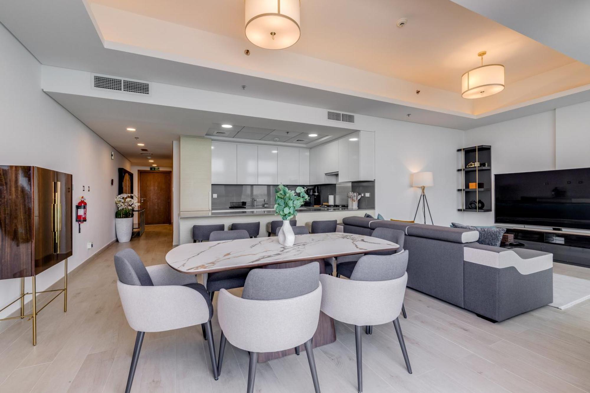 Luxury Azizi Mina Beachfront Apartments Dubai Exteriör bild
